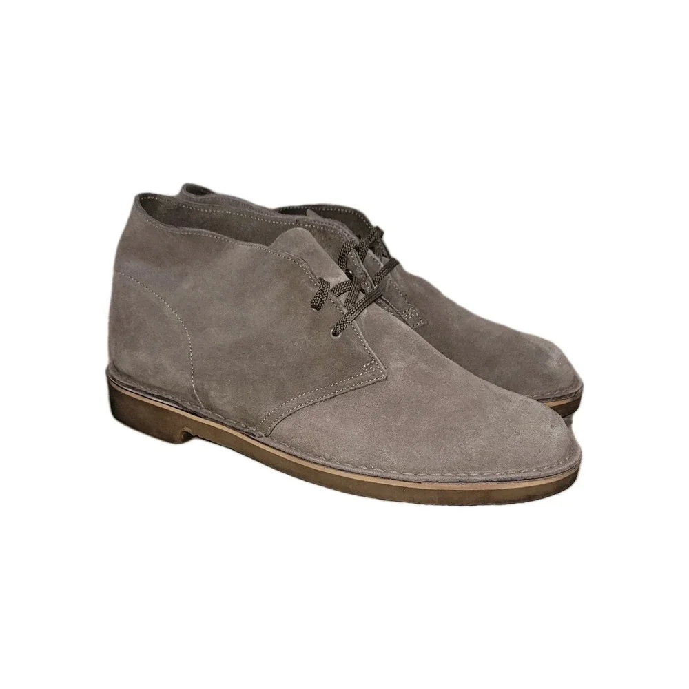 Clarks‎ Bushacre Suede Chukka Boots Men's Size 10.5 W Wide Desert Shoes Brown